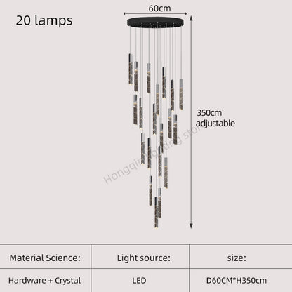 Modern Luxury Staircase LED Chandelier