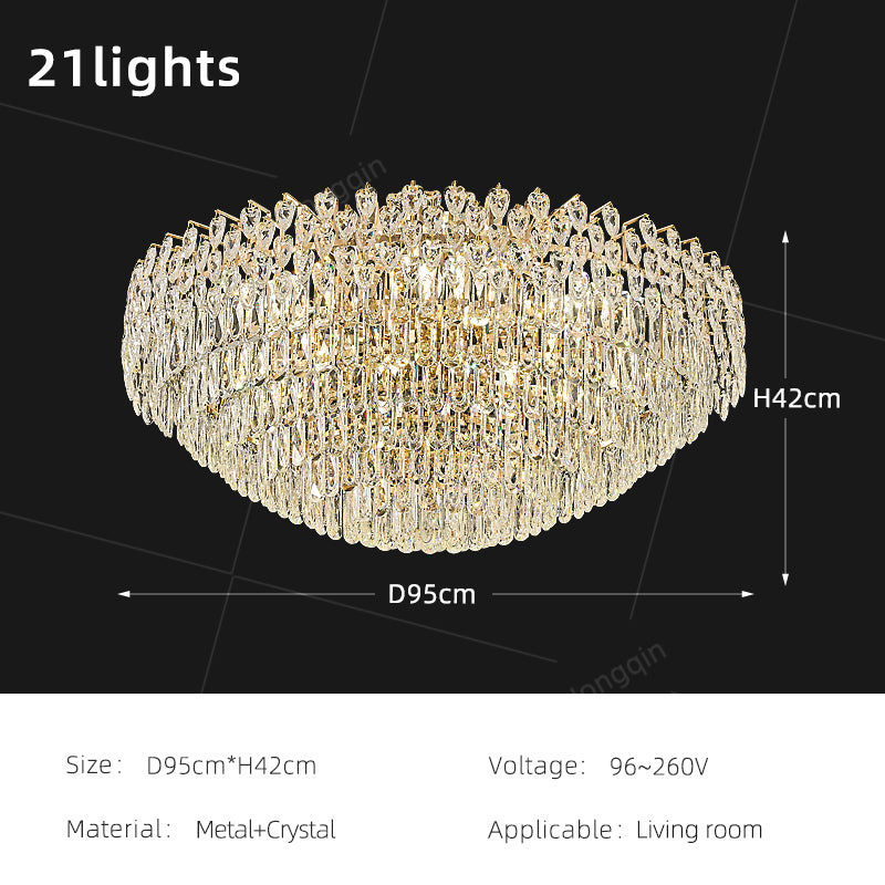 Modern Luxury Gold Villa Living Room Ceiling Light
