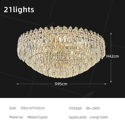 Modern Luxury Gold Villa Living Room Ceiling Light