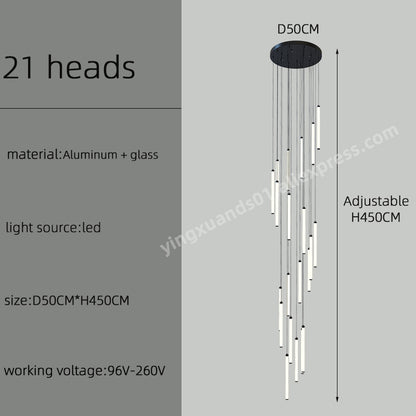 Modern Luxury Staircase LED Chandelier