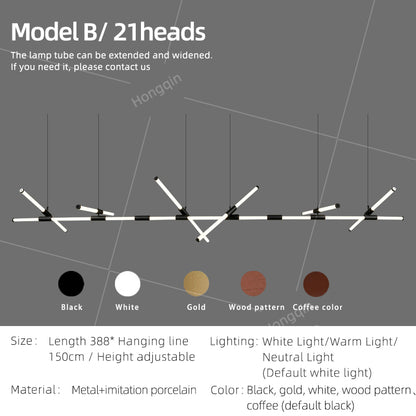 Nordic Tree Branch LED Pendant Light Luxury Commercial Office Hotel Lobby Light Clothing Store Front Desk Engineering Chandelier