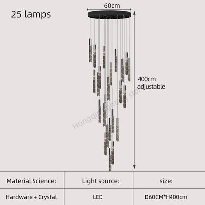 Modern Luxury Staircase LED Chandelier