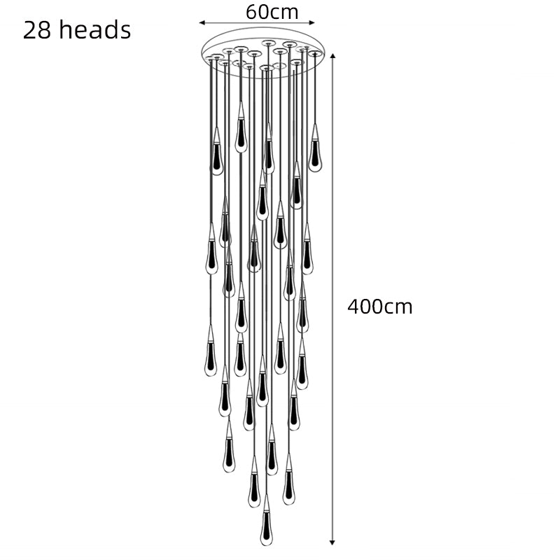 Modern Crystal Chandelier Staircase Chandelier