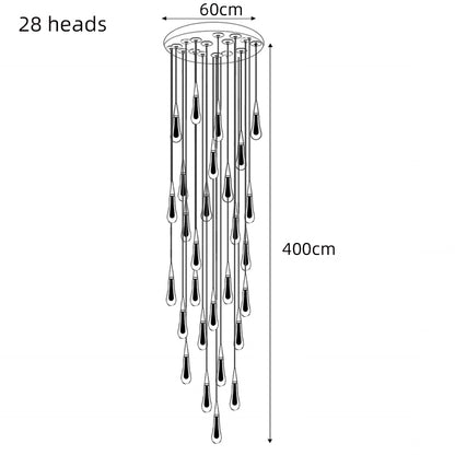 Modern Crystal Chandelier Staircase Chandelier