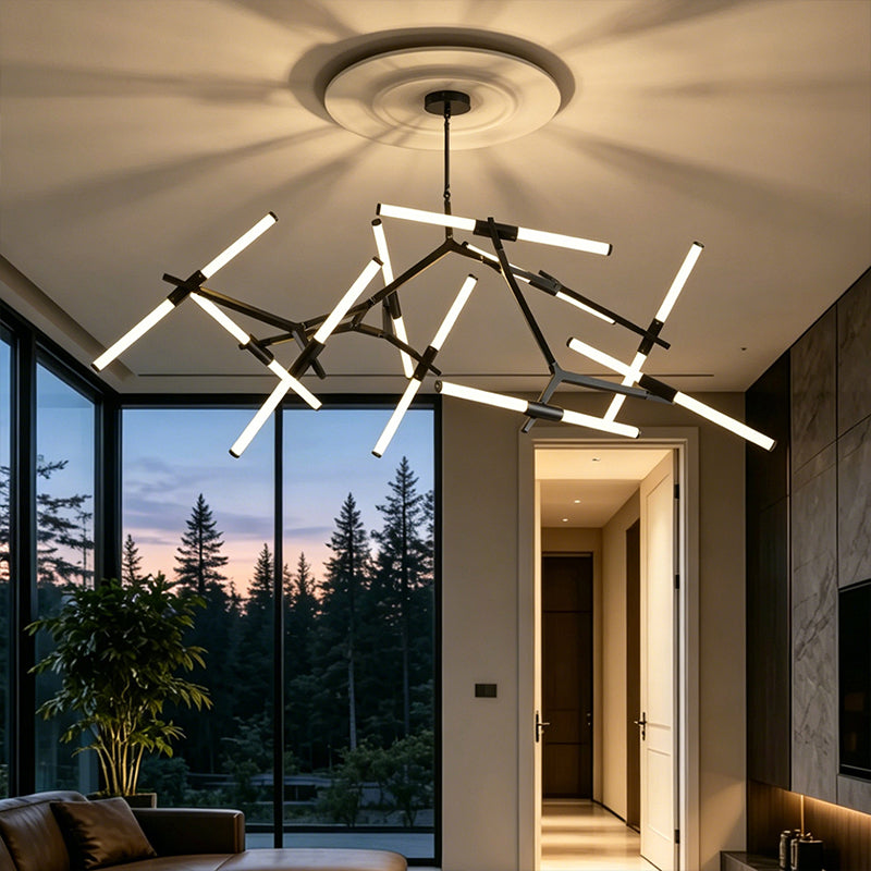 Nordic LED Tree Branch Pendant Lamp Dining Room LED Chandelier Over the Table Living Room Luxury Glass Pendant Light