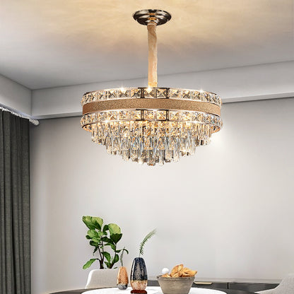 Modern Luxury Gold Iron Crystal Chandelier