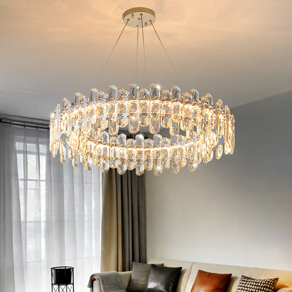 Luxury LED Ring Living Room Hanging Lamp