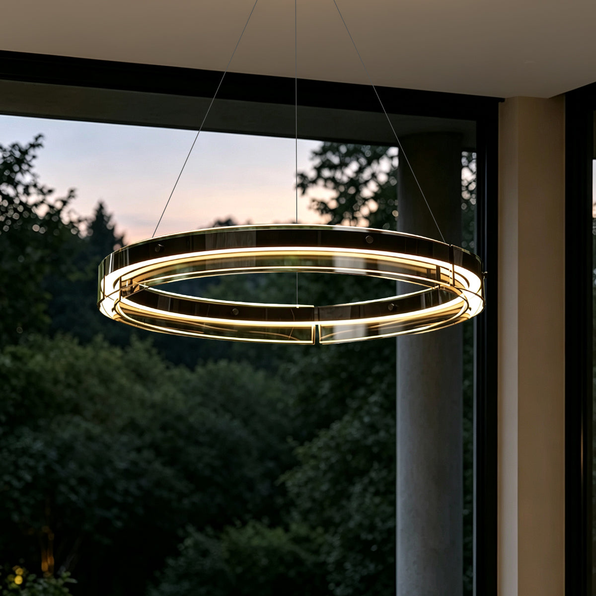 Modern Living Room Villa Dining Room Ring Chandelier