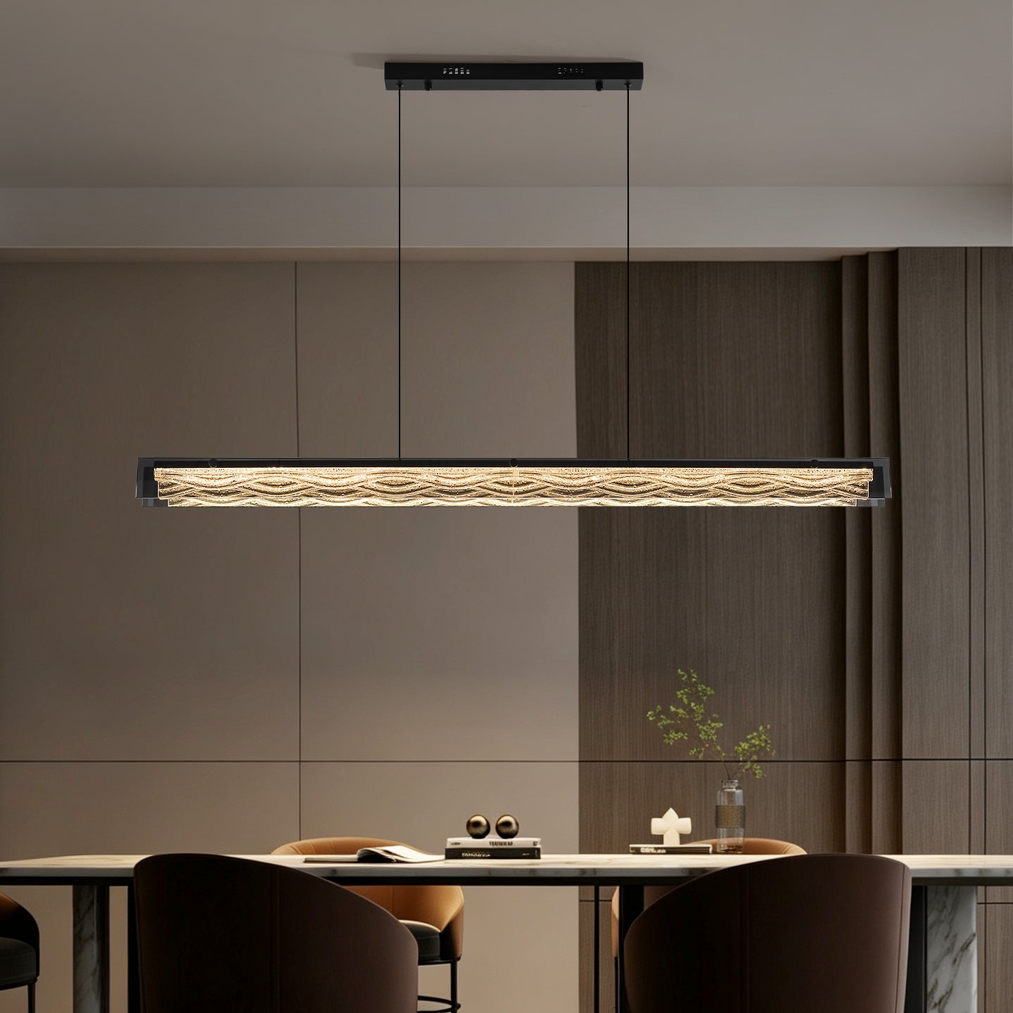 Modern Minimalist Linear Dining Room Pendant Light