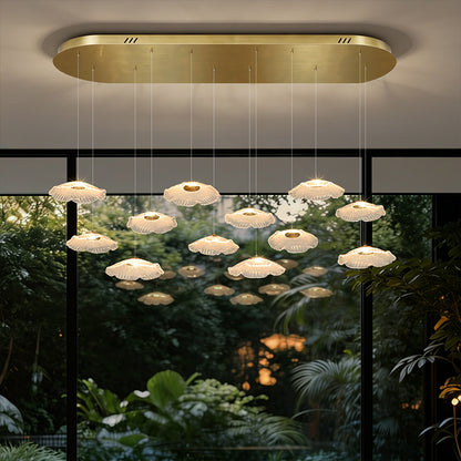 Modern Luxury Glass Chandelier Art Dining Room Island Bar Pendant Lamp Kitchen High Ceiling Hanging Lights