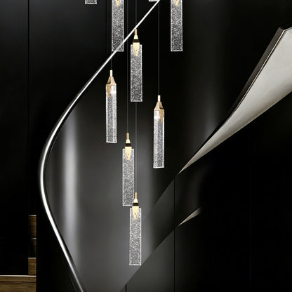 Modern Luxury Crystal Staircase Ceiling Chandelier