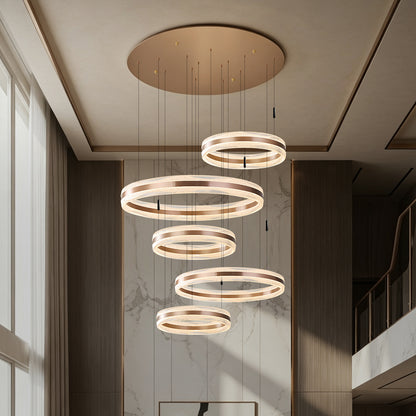 Modern Villa Duplex Loft Living Room Chandelier