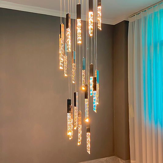 Modern Luxury Staircase LED Chandelier