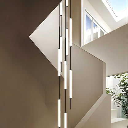 Duplex Attic Staircase Chandelier Long LED Chandelier Stair Pendant Dining Room Stair Chandeliers