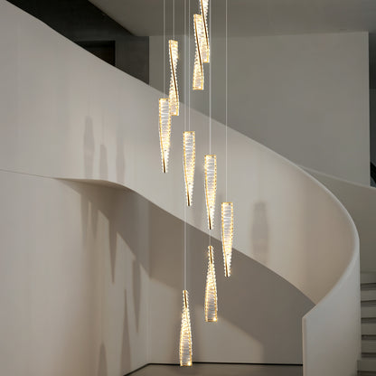 Luxury Spiral Staircase Crystal Chandelier