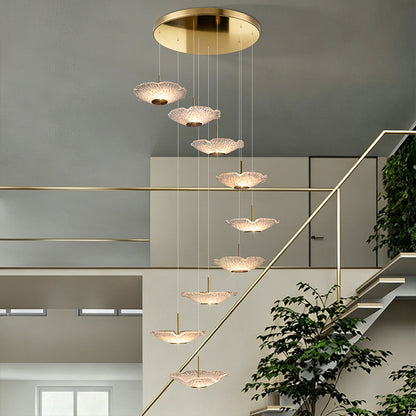 Modern luxury High Ceiling Stair Chandelier
