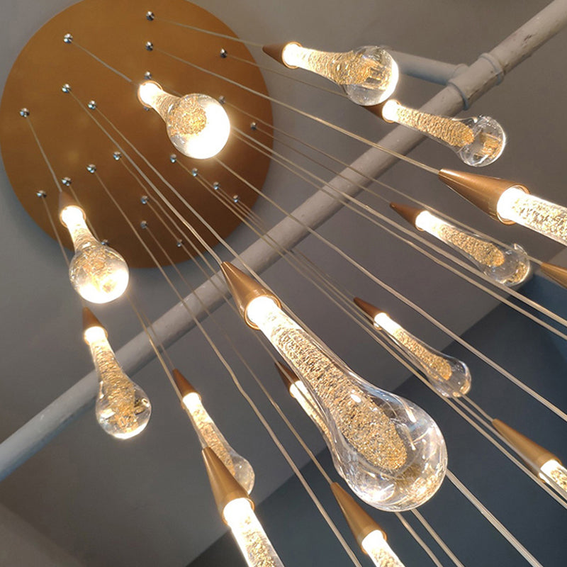Modern Crystal Chandelier Staircase Chandelier