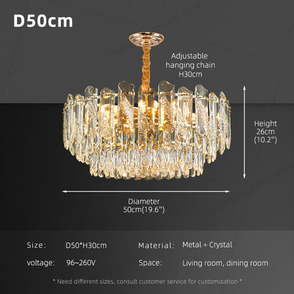 Modern Led Living Room Ceiling Dining Room Crystal Hanging Lamp