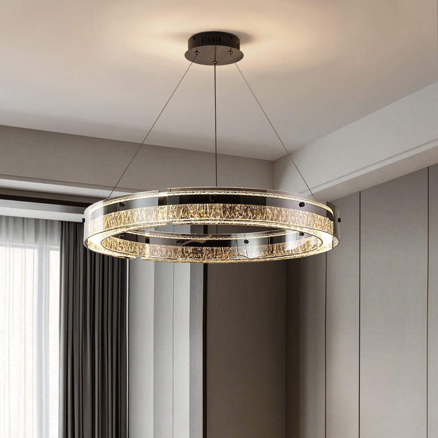 Luxury Rings LED Suspension Chandelier