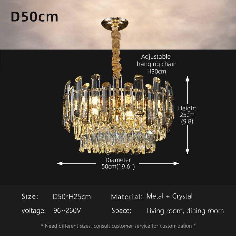 Luxury Crystal LED Living Room Nordic Design Chandelier