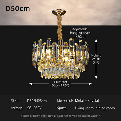 Luxury Crystal LED Living Room Nordic Design Chandelier