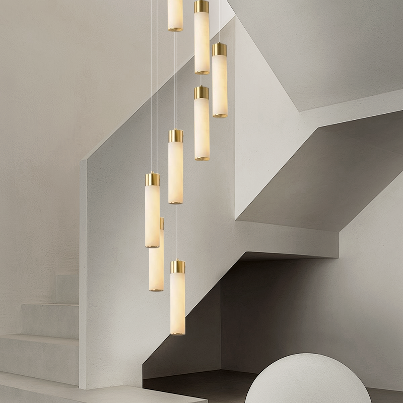 Nordic Marble Duplex Loft Long Hanging Lamp