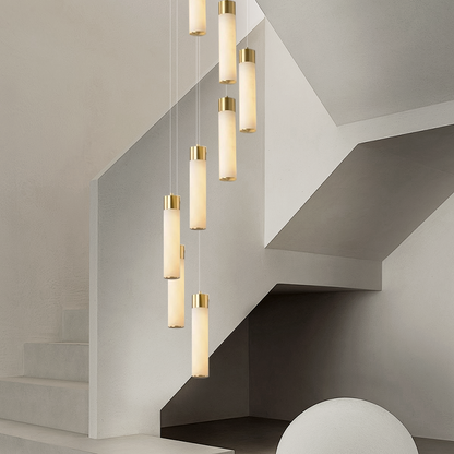 Nordic Marble Duplex Loft Long Hanging Lamp