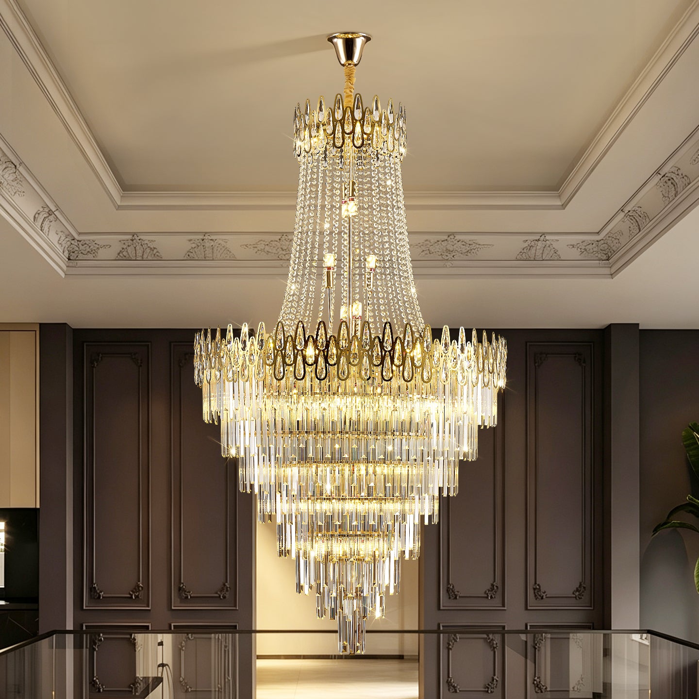 Luxury Villa Hall Duplex Loft Staircase Pendant Light