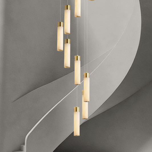 Nordic Marble Duplex Loft Long Hanging Lamp