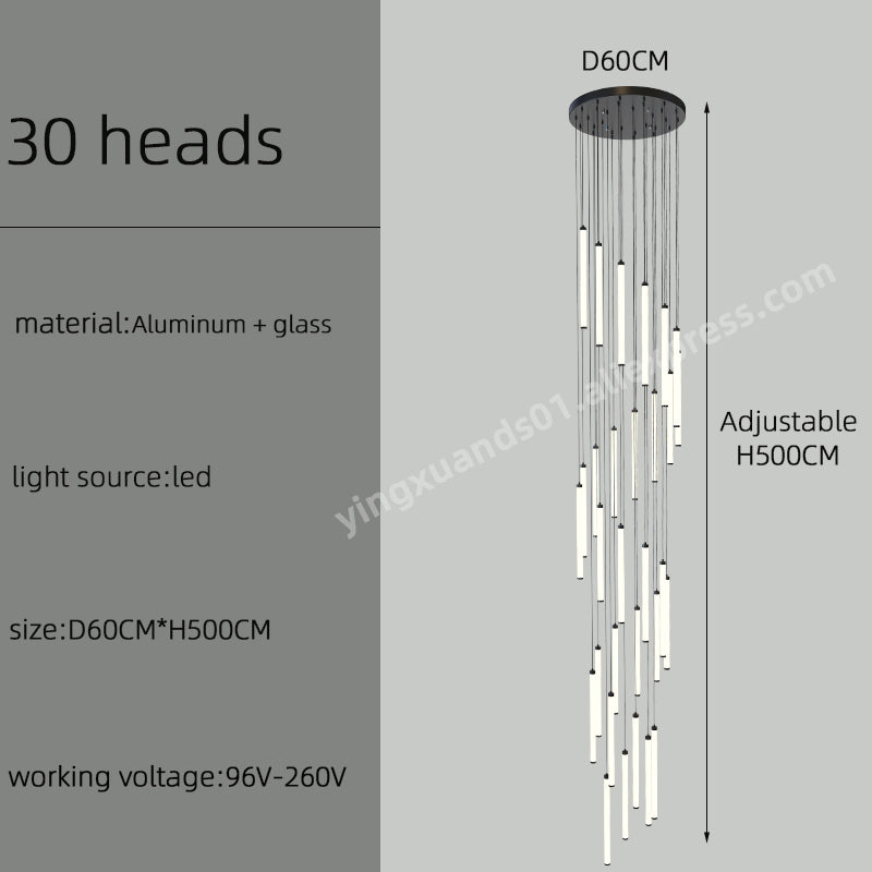 Modern Luxury Staircase LED Chandelier