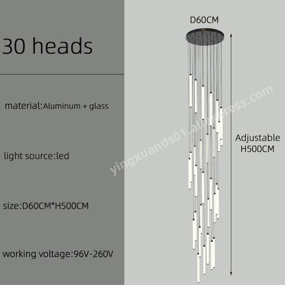 Modern Luxury Staircase LED Chandelier