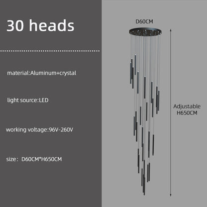 Modern LED Stair Pendant Light Villa Duplex Ceiling Hanging Lamps
