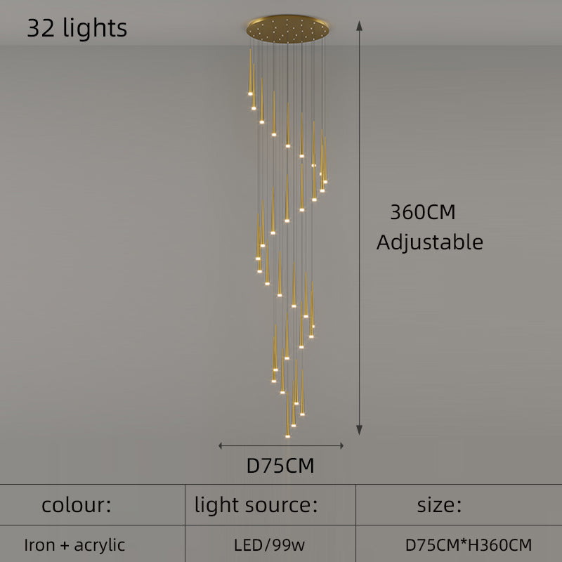 Staircase Pendant Lamps Modern Led Hanging Lights