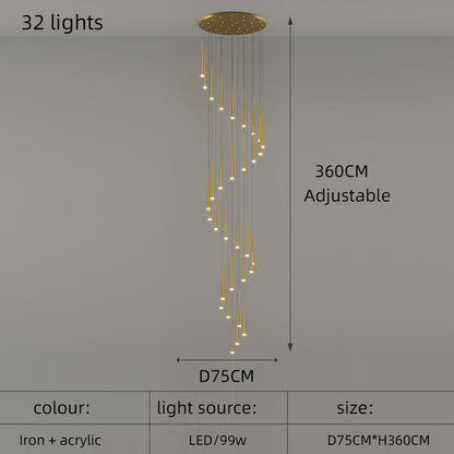 Staircase Pendant Lamps Modern Led Hanging Lights