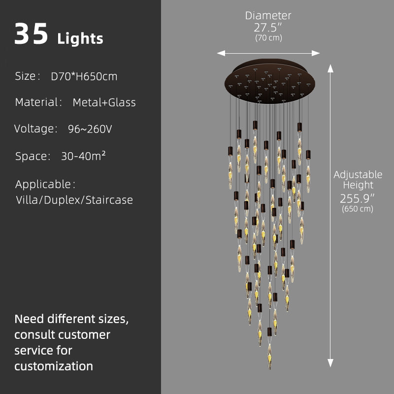 Modern Luxury Staircase LED Chandelier