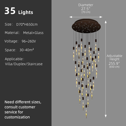 Modern Luxury Staircase LED Chandelier