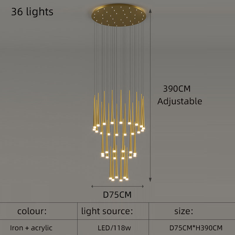 Staircase Pendant Lamps Modern Led Hanging Lights