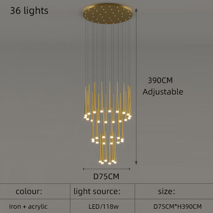 Staircase Pendant Lamps Modern Led Hanging Lights