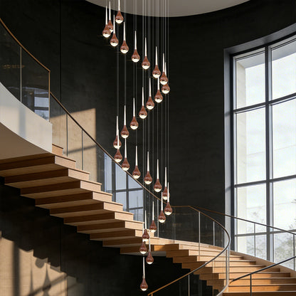 Stairs Chandelier Minimalist Modern Lighting Living Room Pendant Light Lustre High Ceiling Long Staircase Chandelier