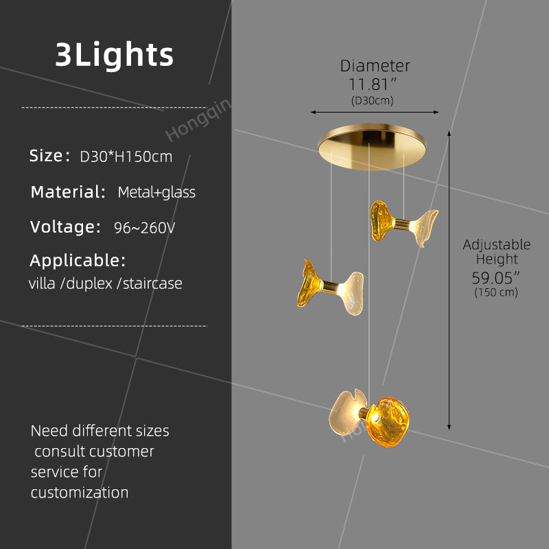 Modern Minimalist Loft Villa Duplex Stair Pendant Light