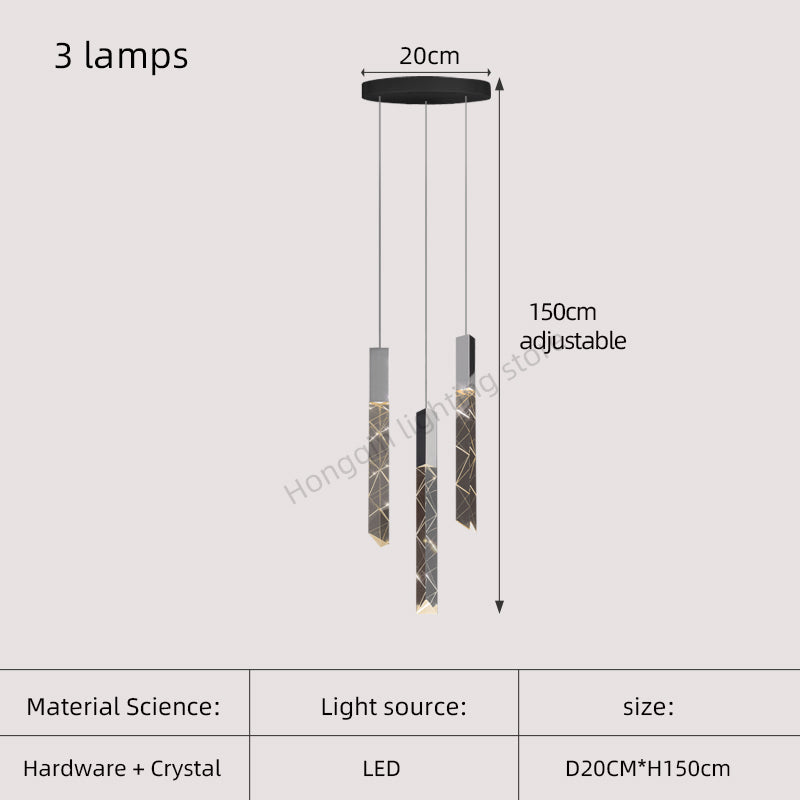 Modern Luxury Staircase LED Chandelier