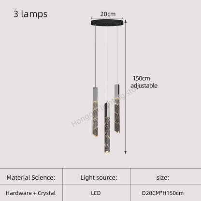 Modern Luxury Staircase LED Chandelier