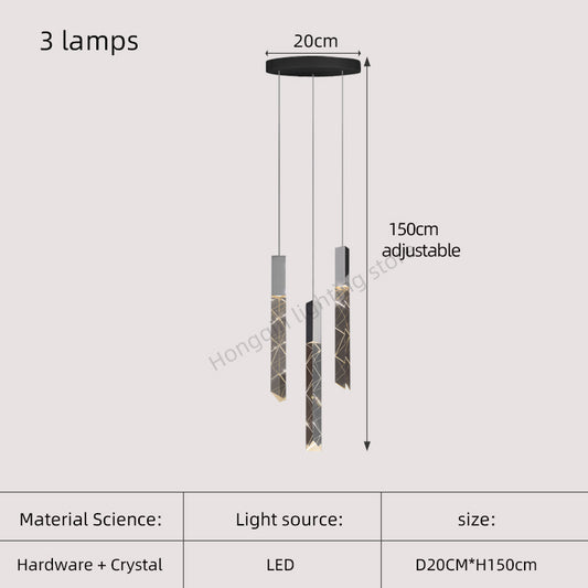 Modern Luxury Staircase LED Chandelier