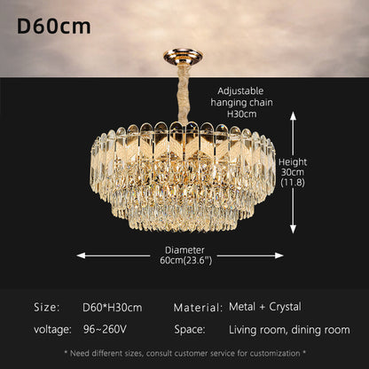 Luxury Living Room LED Crystal Ceiling Chandelier