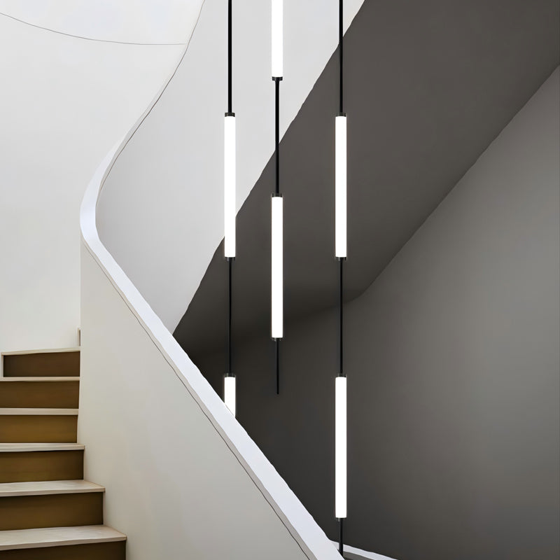 Duplex Attic Staircase Chandelier Long LED Chandelier Stair Pendant Dining Room Stair Chandeliers