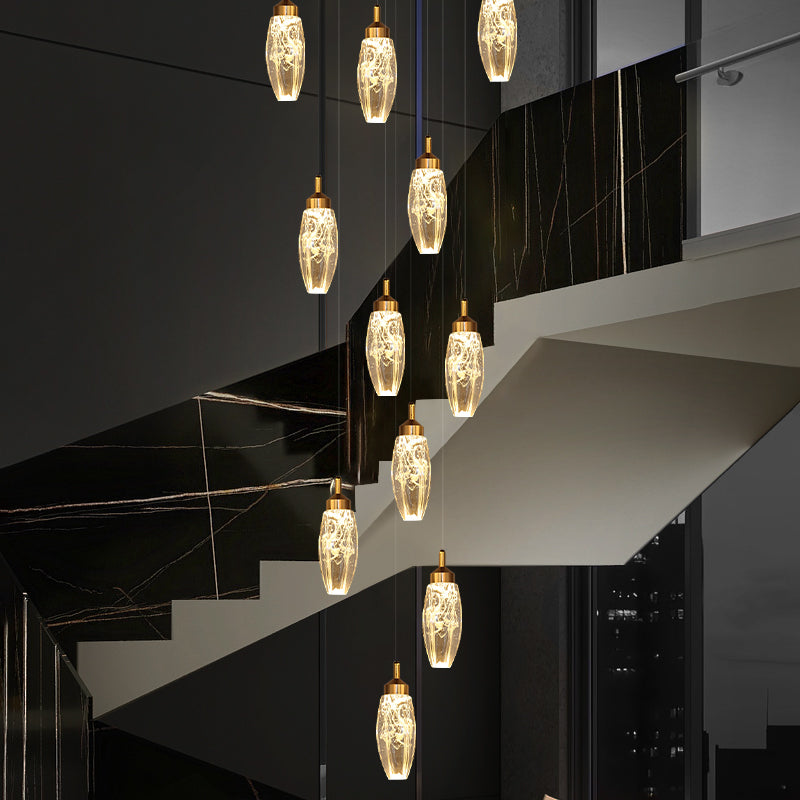 Crystal Staircase Pendant Lamp