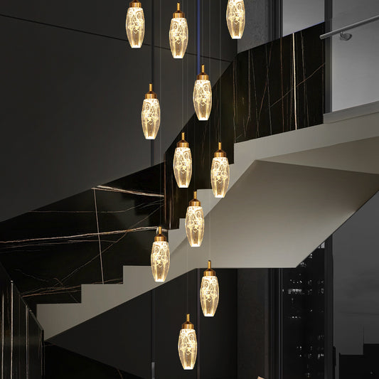 Crystal Staircase Pendant Lamp
