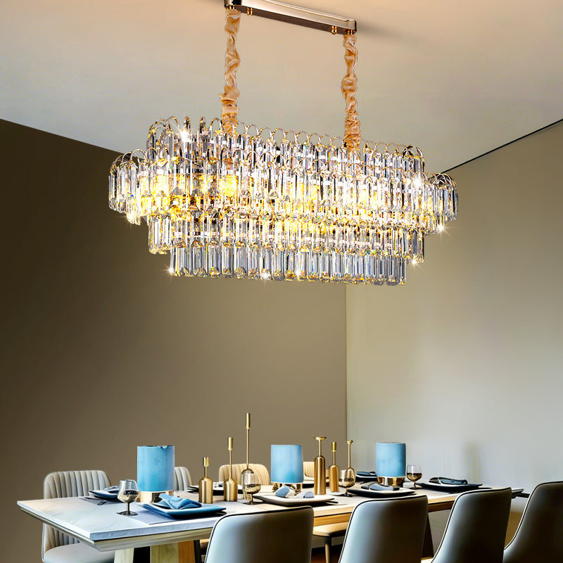 Modern Luxury Iron Crystal Chandelier
