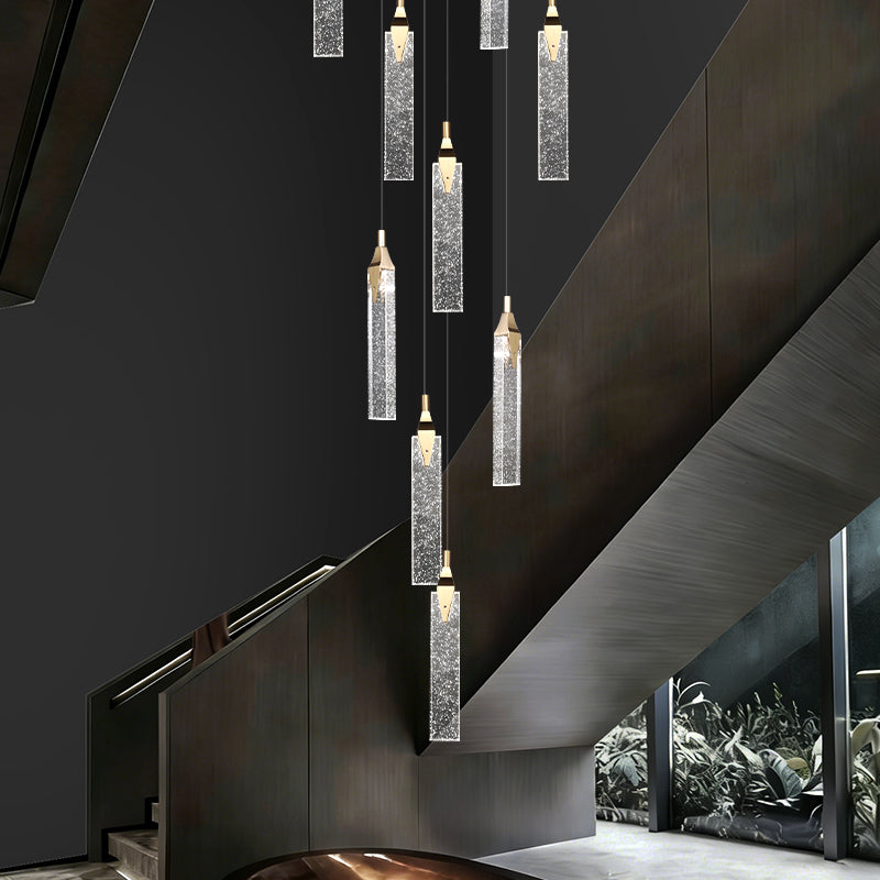 Modern Luxury Crystal Staircase Ceiling Chandelier