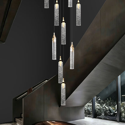 Modern Luxury Crystal Staircase Ceiling Chandelier